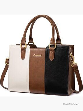 Vintage Leather Shoulder Handbag Satchel Tote Top Handle Crossbody Bag Women